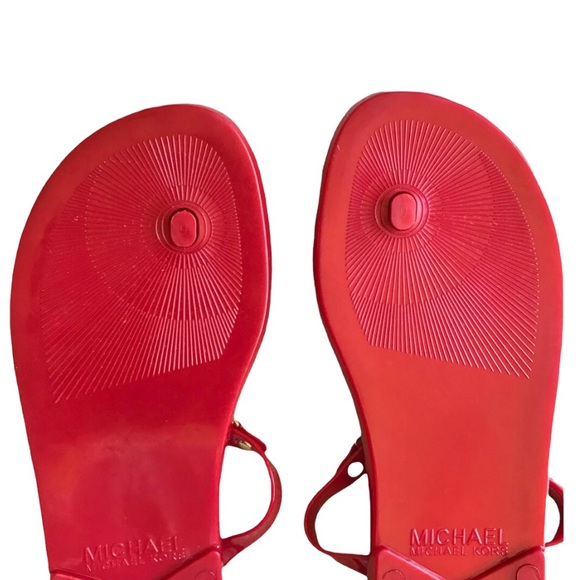 Michael Kors red plastic sandals - Picture 5 of 6